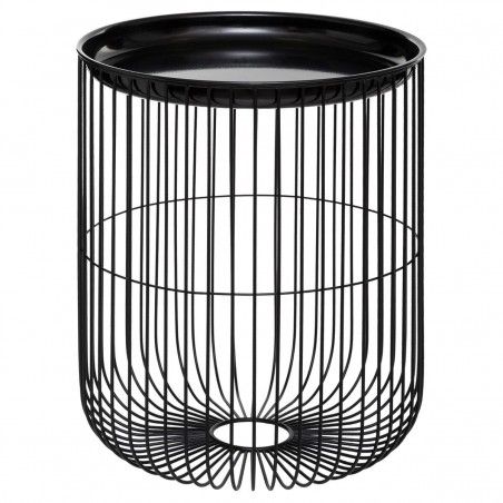 Lot De 2 Tables A Café Filaires Métal Noir Atmosphera