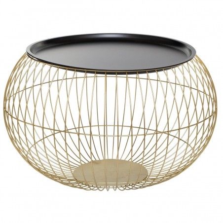 Lot De Tables En Métal Filaires Dore Atmosphera