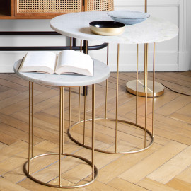 Lot De 2 Tables A Café Marbre Atmosphera 2