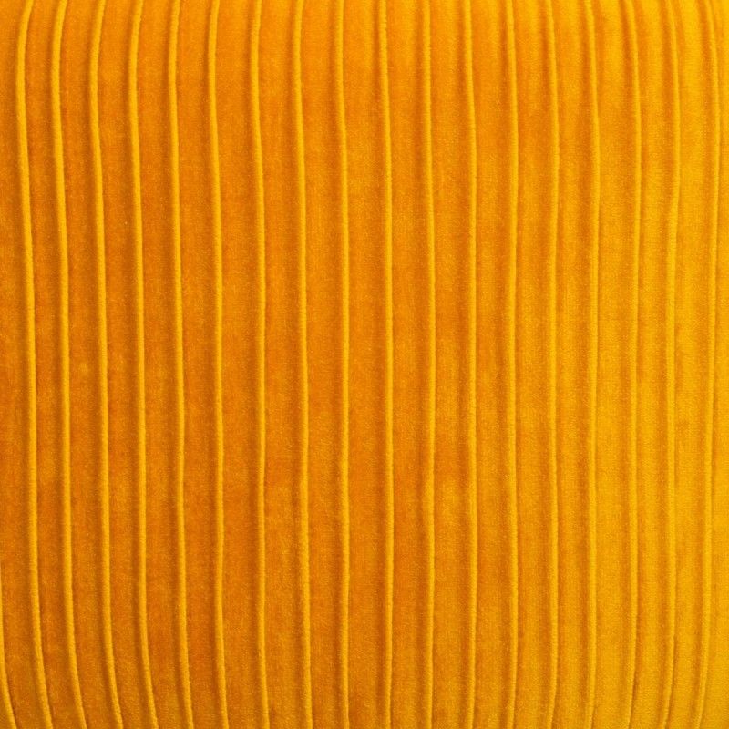 Tabouret Velours Plisse Solaro Moutarde Atmosphera