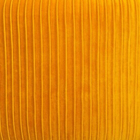 Tabouret Velours Plisse Solaro Moutarde Atmosphera