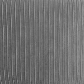 Tabouret Velours Plisse Solaro Gris Atmosphera 2
