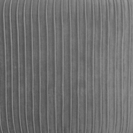 Tabouret Velours Plisse Solaro Gris Atmosphera