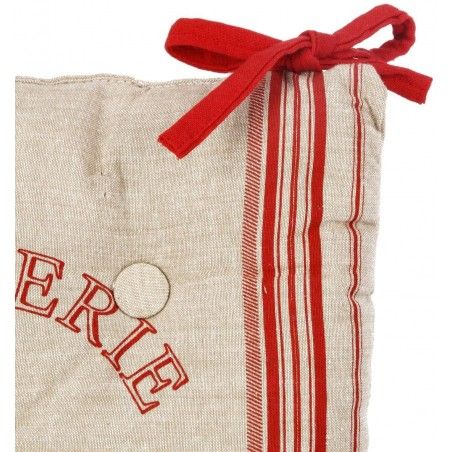 Lot De 6 Galettes De chaises Bistrot Rouge Atmosphera