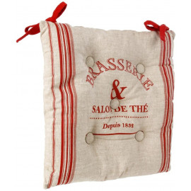 Lot De 6 Galettes De chaises Bistrot Rouge Atmosphera 2