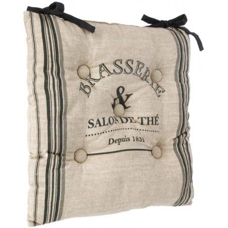 Lot De 6 Galettes De Chaises Bistrot Gris Atmosphera