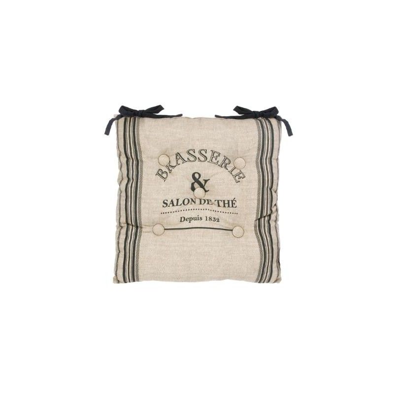 Lot De 6 Galettes De Chaises Bistrot Gris Atmosphera