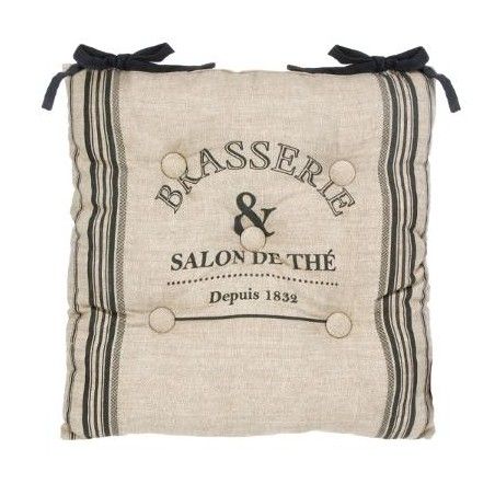 Lot De 6 Galettes De Chaises Bistrot Gris Atmosphera