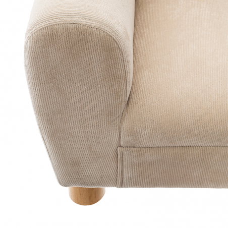 Fauteuil Enfant Ours Beige Avec Coussin Rond Ours Beige
