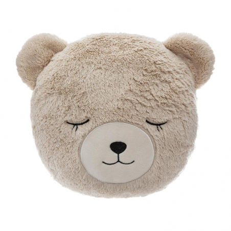 Fauteuil Enfant Ours Beige Avec Coussin Rond Ours Beige