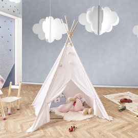 Tipi decoratif enfant Blanc Home Deco Factory 2