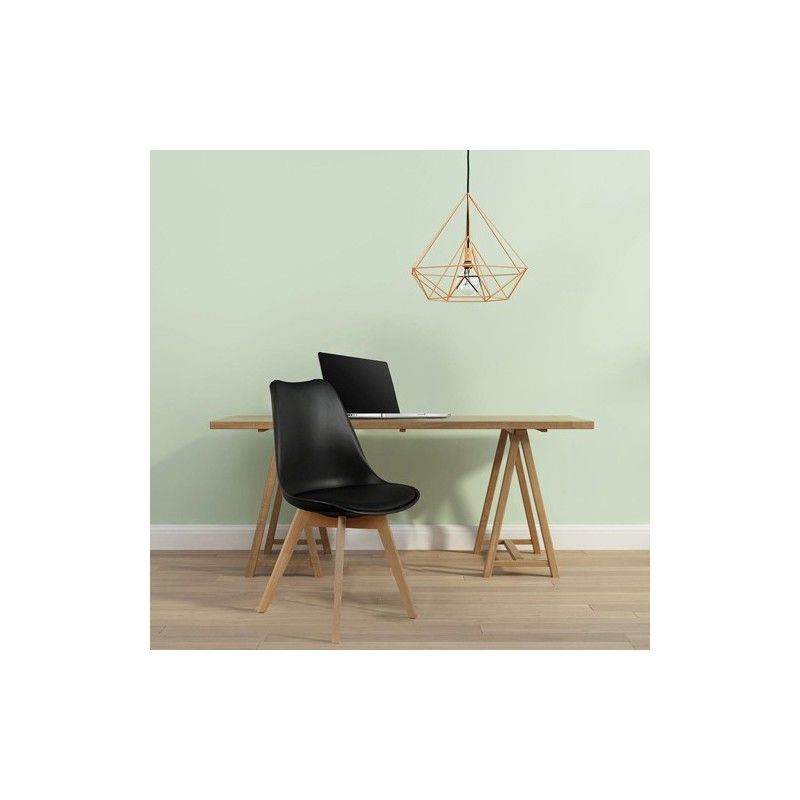 Chaise scandinave avec coussin Blanche