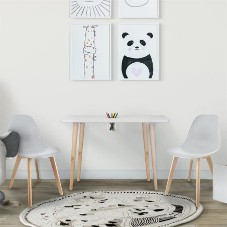Table avec pot a crayons Gribouille Home Deco Kids