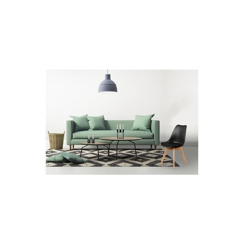 Chaise scandinave avec coussin Blanche