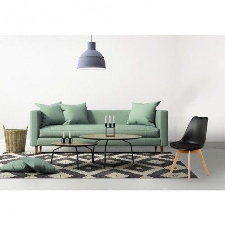 Chaise scandinave avec coussin Blanche