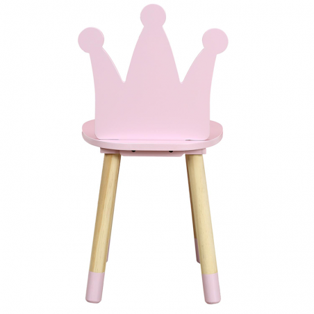 Chaise enfant couronne Rose Home Deco Kids