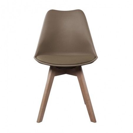 Chaise scandinave avec coussin Blanche