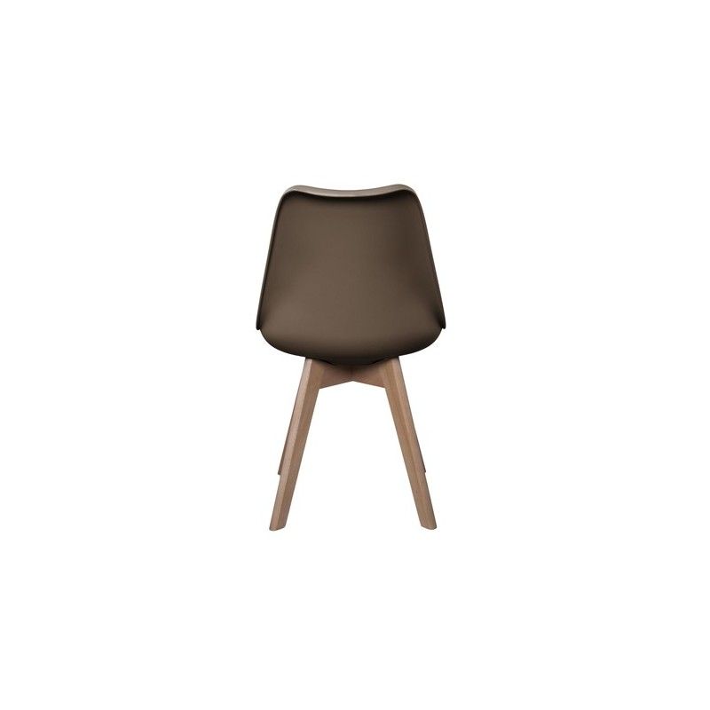 Chaise scandinave avec coussin Blanche