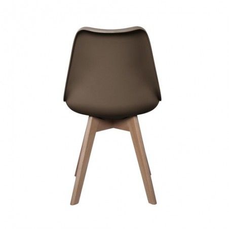 Chaise scandinave avec coussin Blanche