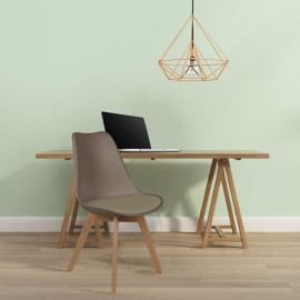 Chaise scandinave avec coussin Blanche 2