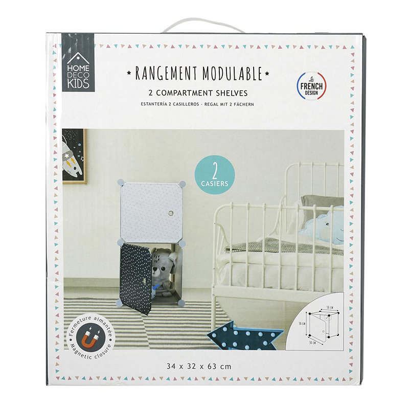 Rangement Modulable 2 Cubes Garçon Home Deco Kids