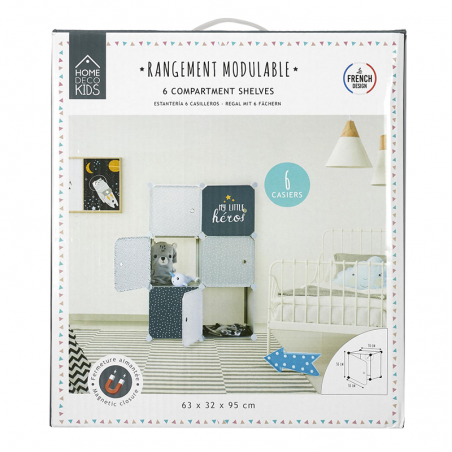 Rangement Armoire Modulable 6 Cubes Garçon Home Deco Kids