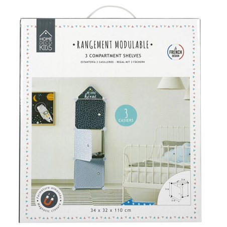 Rangement armoire modulable 3 cubes garçon
