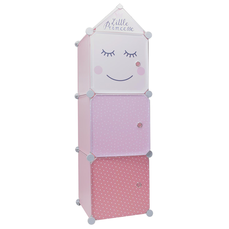Rangement armoire modulable 3 cubes fille Home Deco Kids