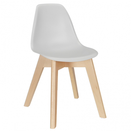 Table avec pot crayons + 2 chaises enfant Gris