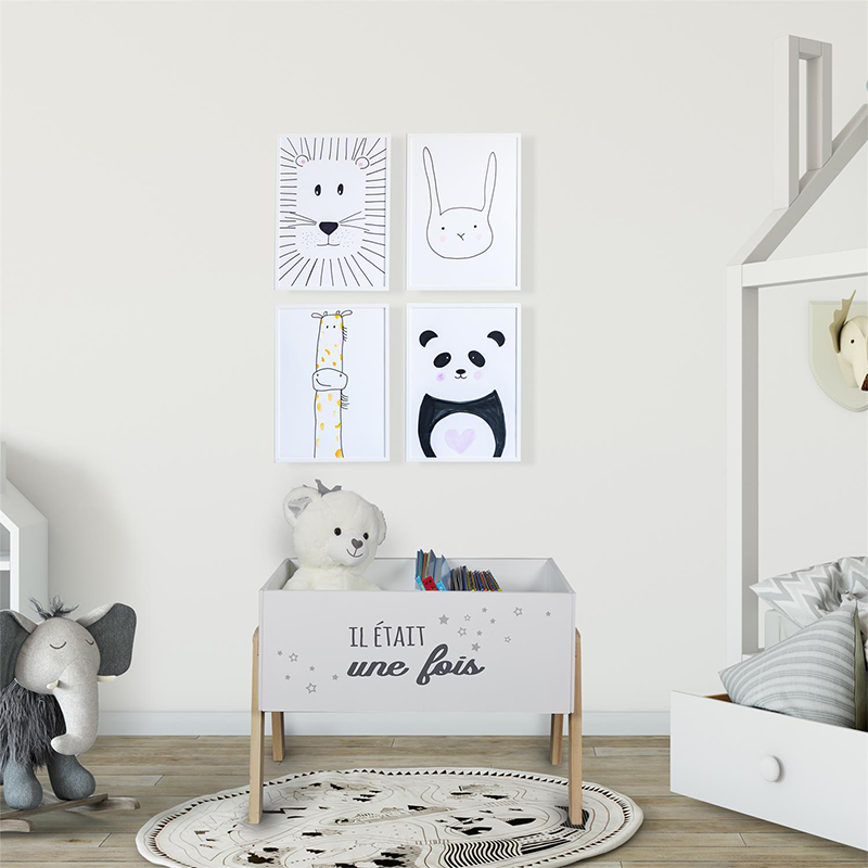 Bac à livres enfant Il était une fois Blanc Home Deco kids