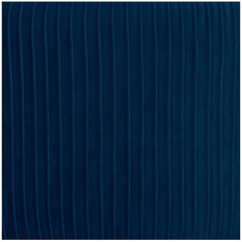 Tabouret Velours Plisse Solaro Bleu Atmosphera