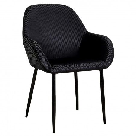 Lot De 2 Fauteuils Giulia Noir Home Deco Factory
