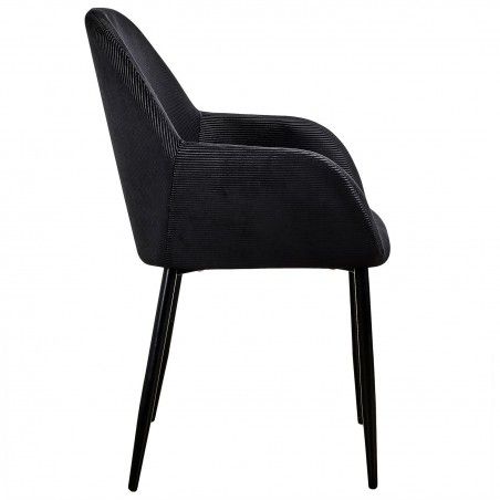 Lot De 2 Fauteuils Giulia Noir Home Deco Factory