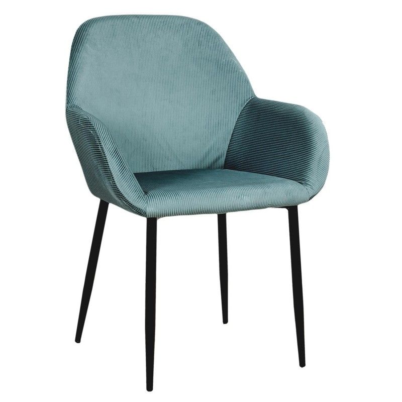 Lot De 2 Fauteuils Giulia Bleu Canard Home Deco Factory