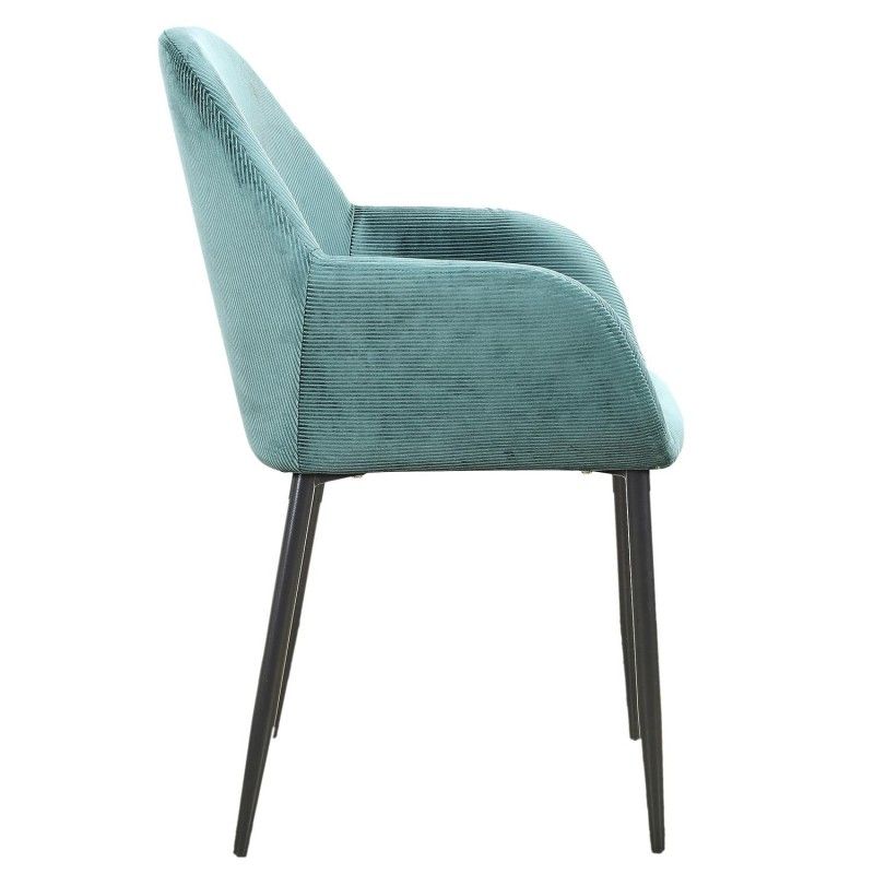 Lot De 2 Fauteuils Giulia Bleu Canard Home Deco Factory