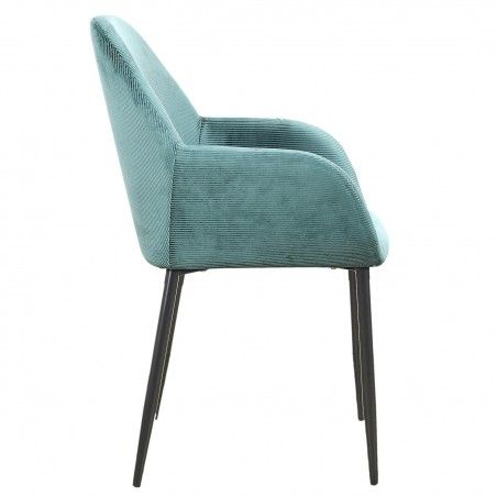 Lot De 2 Fauteuils Giulia Bleu Canard Home Deco Factory