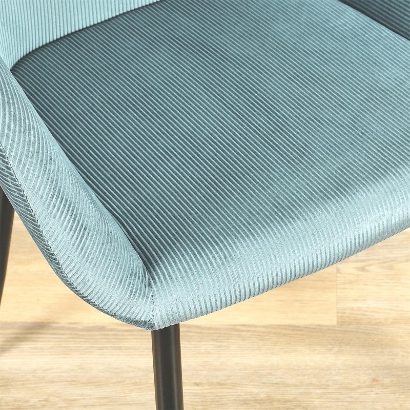 Lot De 2 Fauteuils Giulia Bleu Canard Home Deco Factory