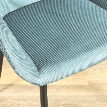 Lot De 2 Fauteuils Giulia Bleu Canard Home Deco Factory