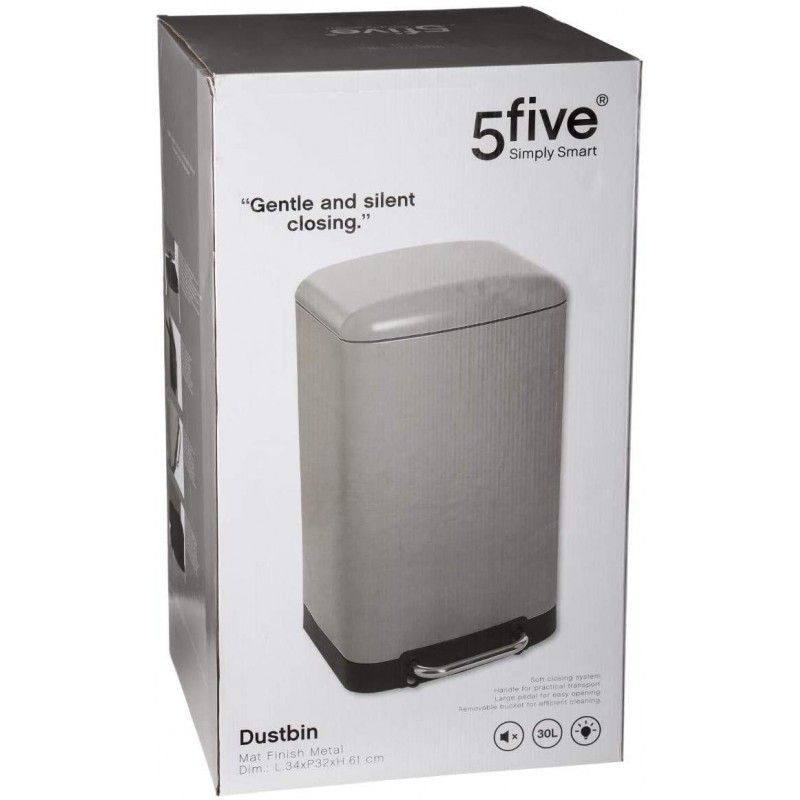 Poubelle En Métal Ariane 30 L Taupe Five