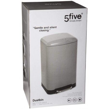 Poubelle En Métal Ariane 30 L Taupe Five