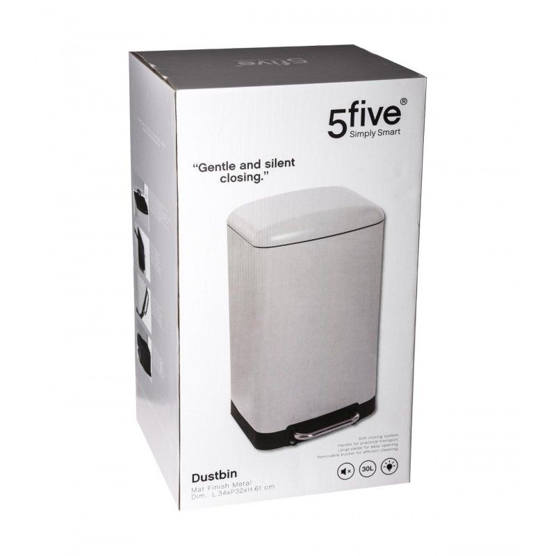 Poubelle En Métal Ariane 30 L Blanche Five