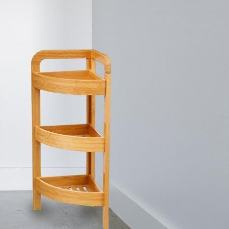 Étagère Angle 3 Niveaux Bambou Sicela Five