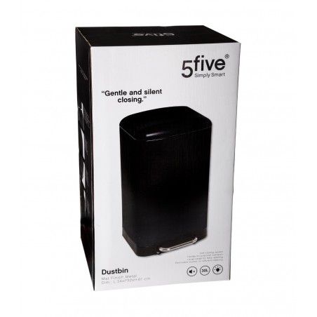 Poubelle En Métal Ariane 30 L Noir Five