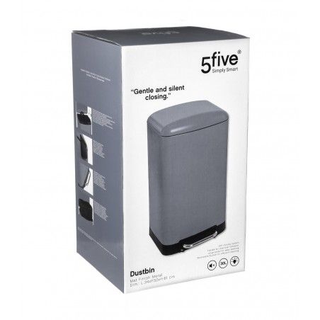 Poubelle En Métal Ariane 30 L Gris Foncé Five