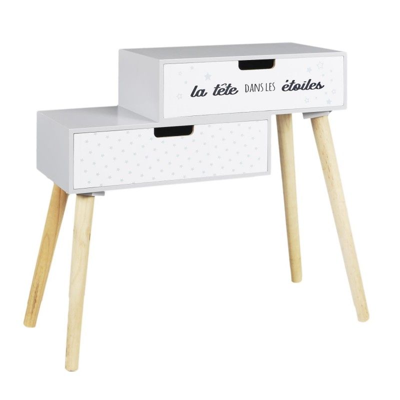 Chevet enfant en bois Liberty GRIS Home Deco Kids