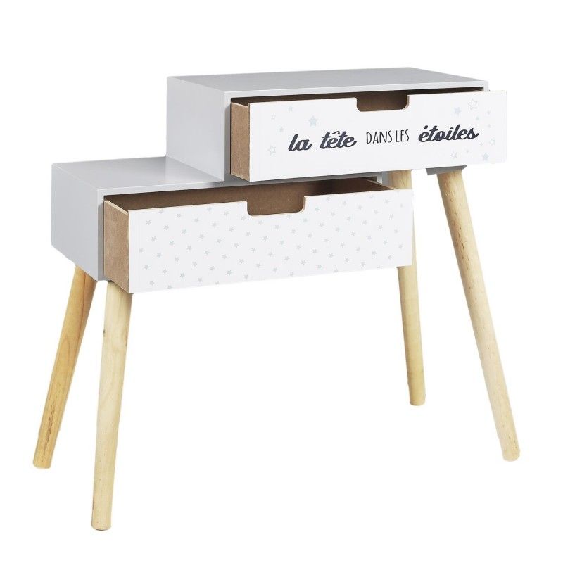 Chevet enfant en bois Liberty GRIS Home Deco Kids
