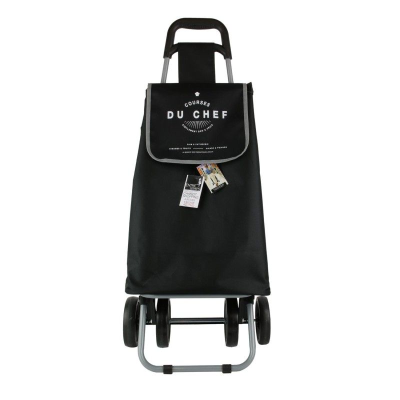 Chariot De Marche 4 Roues Noir Home Deco Factory