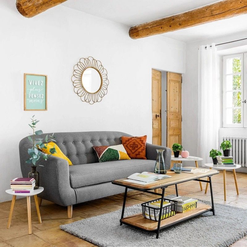 Lot De 3 Tables À Café Mileo Blanc Atmosphera