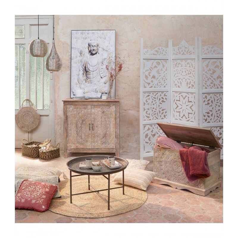 Table De Cafe Instant En Metal Grise Atmosphera