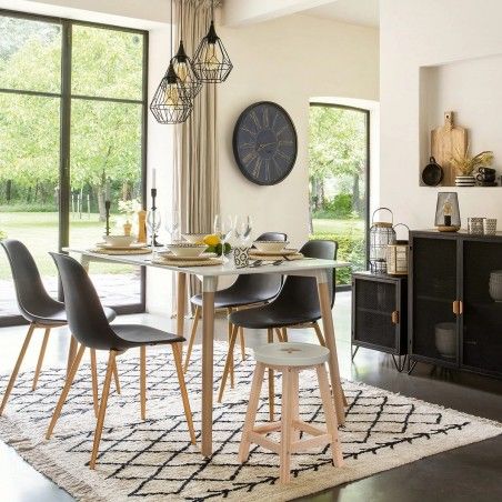 Chaise En Polycarbonate Taho Noire Atmosphera